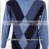 ALPACA WOOL SWEATER WITH GEOMETRIC DESIGNS