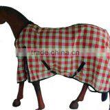 Pvc Fly Rug Red/Green/White Check thumbnail-1