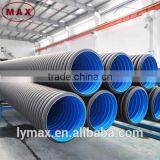 Double Layer Black HDPE 100mm Perforated Corrugated Drain Pipe