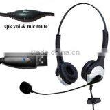 Lightweight Professional USB Headset for Website and VOIP USB-1002SVM