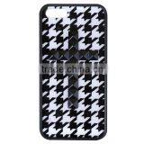 Gummy Houndstooth Black Studded Cross Phone Case,Silicone Phone Case thumbnail-1