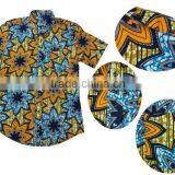 African Batik Fabric Clothing Mens t Shirt in High Quality thumbnail-2