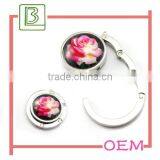 Flower Sticker Zinc Alloy Purse Hook thumbnail-1