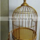 Decorative small round gold metal bird cages                        
                                                Quality Choice