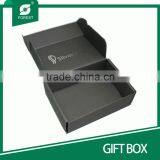 HIGH END CUSTOM MADE CORRUGATED GIFT BOX FOR POSTAGE WITH HOT SILVER STAMPPED INSIDE thumbnail-4