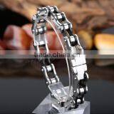 Stainless Steel Bike Chain Bracelet Plated, for Man & Two Tone thumbnail-1