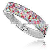 Elegant Women Hand Jewelry Plated Gold Tube Bangle thumbnail-6