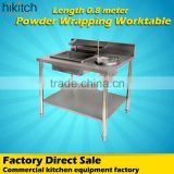 Fast food equipment stainless steel breading table wrapping powder table