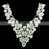 2014 New Design Cotton Water-soluable Lace Fabric Embroidery Guipure Flower Lace Collar thumbnail-1