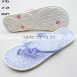 New design PCU+PVC women's summer flip flops