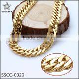 Fashion Metal Chain Stainless Steel Chain Double Curb Chain Necklace Jewelry thumbnail-2