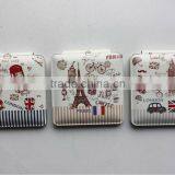 2014 Hot PVC Tower Pattern Cosmetic Mirror for Wholesale,make up Mirror,MA206