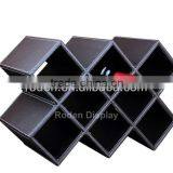 Wood Shelf Leather Wine Rack Inserts For Cabinets