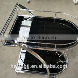 Modern Style Glass Serving Kitchen Cart thumbnail-2