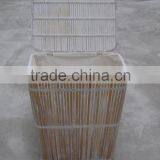 Bamboo Cotton Laundry Basket With Lid