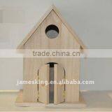 Natural Wooden Bird House thumbnail-1