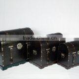 Retro Black Storage Box With Curved Buttons thumbnail-1