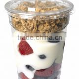 Plastic 12oz Clear Disposable Jelly Pet Cup With Dome Lids China Supplier