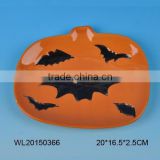Halloween ceramic bat in bat painting
