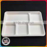 Disposbale Biodegradable Bagasse 5 Compartments Lunch Tray thumbnail-2