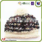Pom Pom Baggy Knitted Beanie,custom Knitted Cuff Beanie Hat,knit Hat With Ball Top thumbnail-4