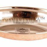 IndianArtVilla Handmade Steel Copper Serveware Dish Serving Oval Platter Plate 600 ML - Home Restaurant Hotel Kitchen Dining War