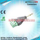 Gold Plated 6.35 Stereo dc Plug Connector