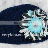 Baby Crochet Kufi Hats With a Zebra Daisy Flower (FCK-103470380-K) thumbnail-1