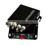4Ch Video & 1 Channel Bi-Directional Data to Fiber SM 20km Optical Video Multiplexer 1CH to 64CH Cctv Fiber Video Converter