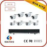 2016 New Arrival! hd 3MP IP Camera POE P2P Nvr 8 Channel Cctv Camera System