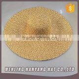 Ladies Straw Sun Visor Wide Large Brim Floppy Fold Swimming Beach Straw Hat thumbnail-2