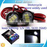 2pcs DRL Headlight Bulbs 5630 3 Led Spotlight Global Glaze New Products Led Light Motorcycle