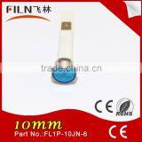 10mm High Brightness Oven Red Bidirectional Indicator Neon Bulb 120v Din Rail Indicator Signal Light thumbnail-4