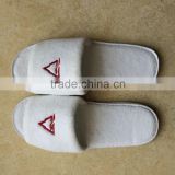 hotel cotton coral fleece slipper with embroidery logo