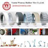 Solid Rubber Tire Wheel 12x4 15x5 16x5x12 Etc. for Various Brands AWP Scissor Lift thumbnail-1