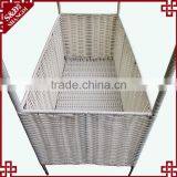 S&D Handicraft 3-layers PE Rattan Palstic White Hanging Storage Rack Shelves thumbnail-4