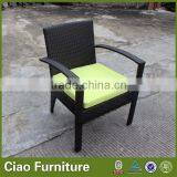 Rehua Wicker Dining Arm Chair With Cushion thumbnail-1