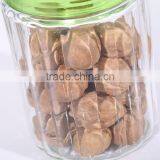 Set 3 Clear Round Large Glass Storage Jars With Green PP Lid thumbnail-3