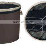 Round Oxford Foldable Laundry Bin With Mesh Bag thumbnail-2