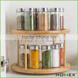 Bamboo spice racks /kitchen spice storage Homex-BSCI