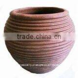 AQY Large Black Clay Pot- Tall Dark Clay Pot- Giant Outdoor Pots thumbnail-1