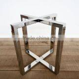 Stainless Steel Solid Wood Dining Table Metal Leg Wholesale Factory thumbnail-4