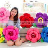 New Products Decorative Rose Flower Bolster Cushion Home Decor Neck Head Support Sleeping Pillow Made in China