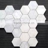 MM-CV247 Factory Direct Sale Modern Natural Stone Hexagon Carrara White Marble Mosaics thumbnail-1