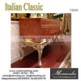 YB66 3.6Meter Luxury Italian Palace Long Dining Table With Golden Dining Chairs thumbnail-3