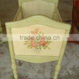Bisini New Arrival Hand Carved Wooden Baby Cradle, Handmade Painting Flower Baby Swing Bassinet - BF07-70348 thumbnail-1