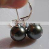 9-10mm AAA Fashion Tahitian Pearl Earrings With Silver Clasp thumbnail-3