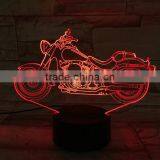 Motorcycle Pattern 3D Illusion LED Night Light Touch 7Color Table Desk Lamp thumbnail-1