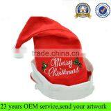 Christmas Decoration Hat/wholesale Christmas Hat in Stock/cheap Embroidery Adult Christmas Hat thumbnail-1