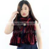 CX-S-19E 2017 Fashion Custom Scarf In Stock Knitted Mink Fur Scarf Women thumbnail-3